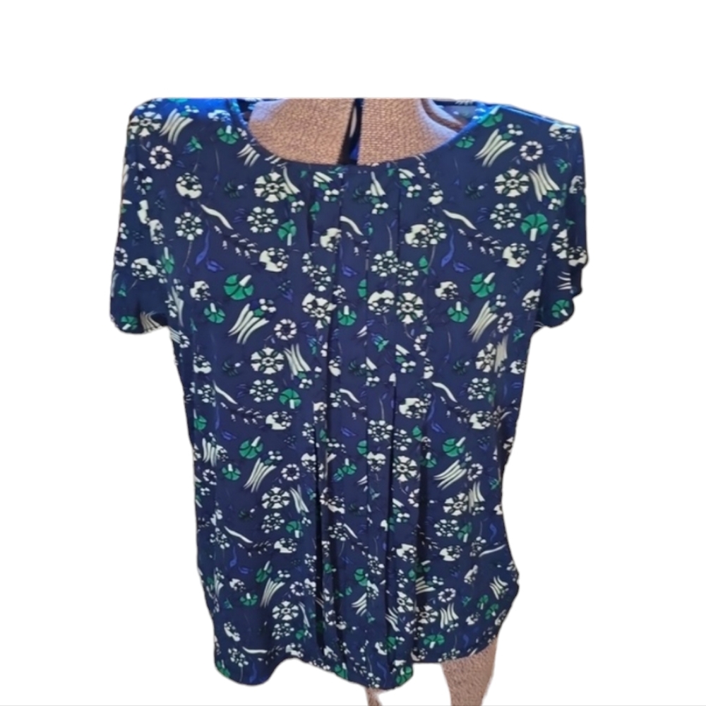 Floral Blue Women's Top